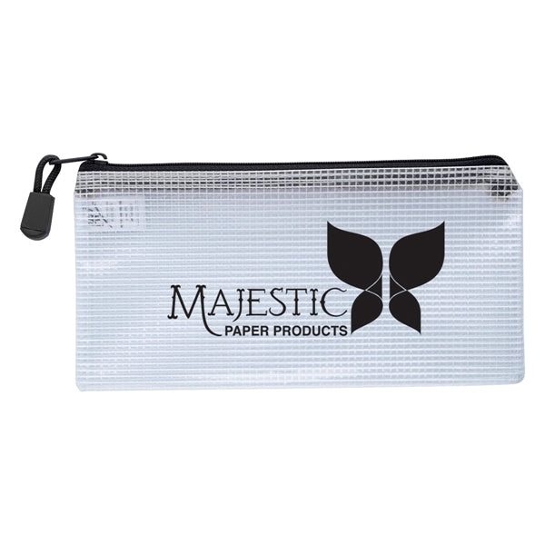 Logo Zippered Pencil School Pouch