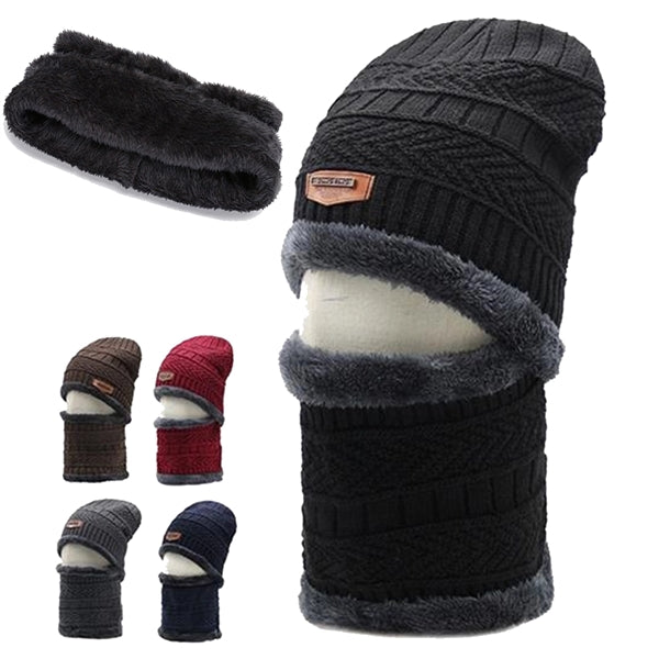 Winter Knitted Beanies Scarf