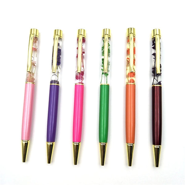 Oil Floating Glitter Metal Ballpoint Pen