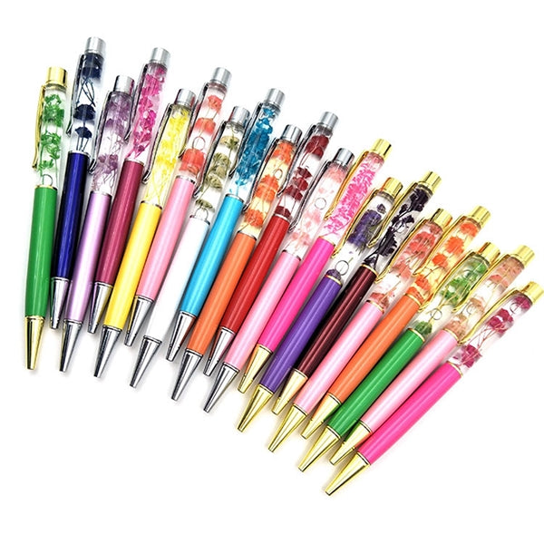 Oil Floating Glitter Metal Ballpoint Pen