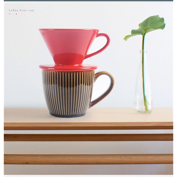 Ceramic Over Coffee Brewing Filter Cone