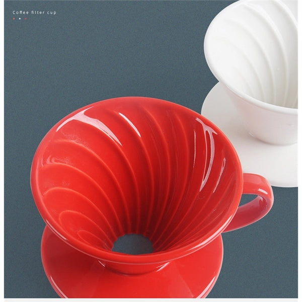 Ceramic Over Coffee Brewing Filter Cone