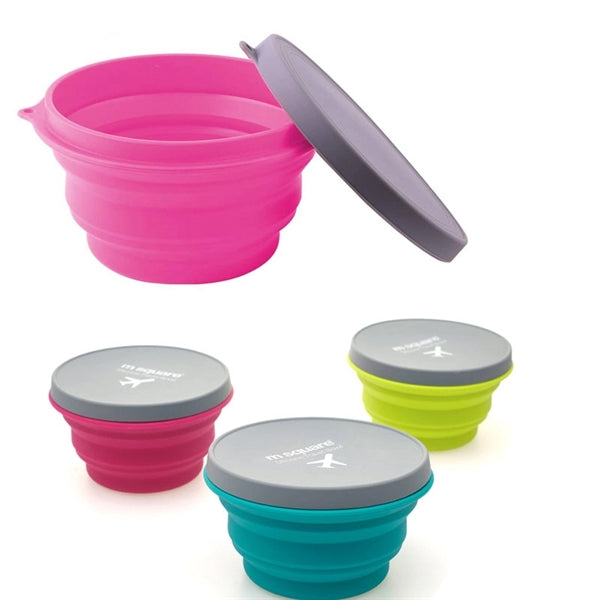 Collapsible Food Grade Silicone Bowls With Lids