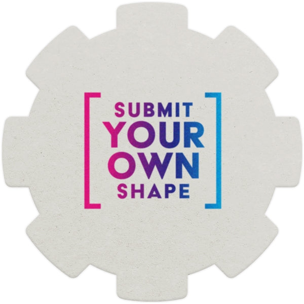 35 pt Custom Shape Pulpboard Coaster