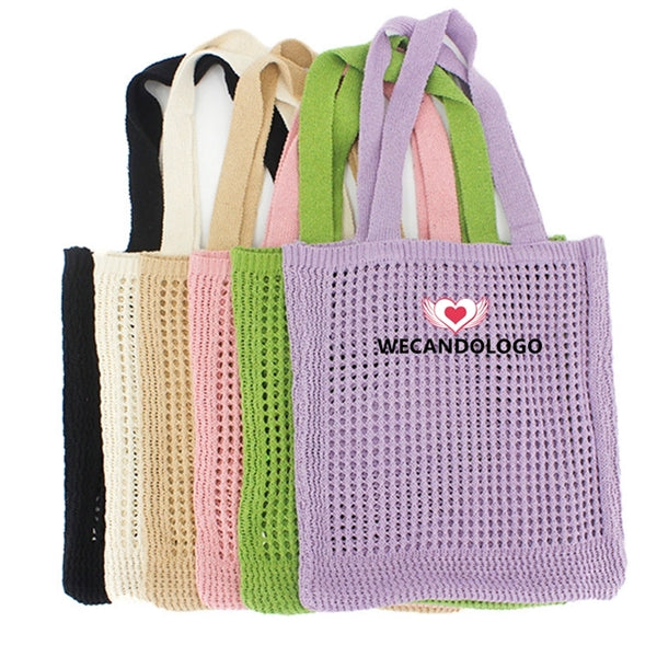 Crochet Hollow Out Top-handle Tote Daily Shopper Handbag
