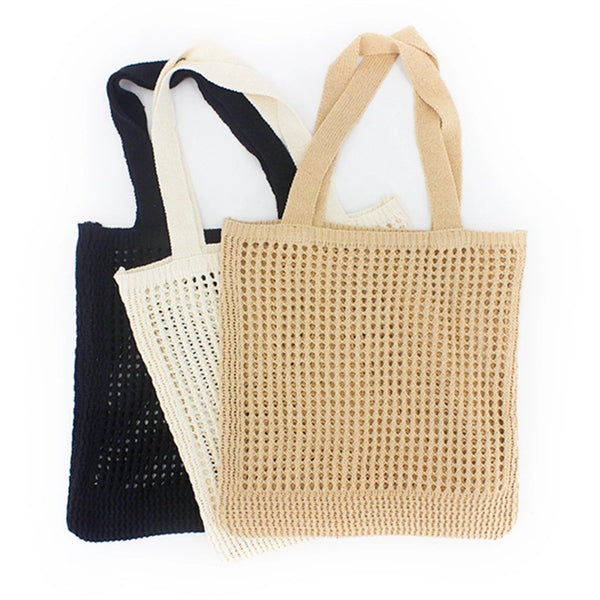Crochet Hollow Out Top-handle Tote Daily Shopper Handbag