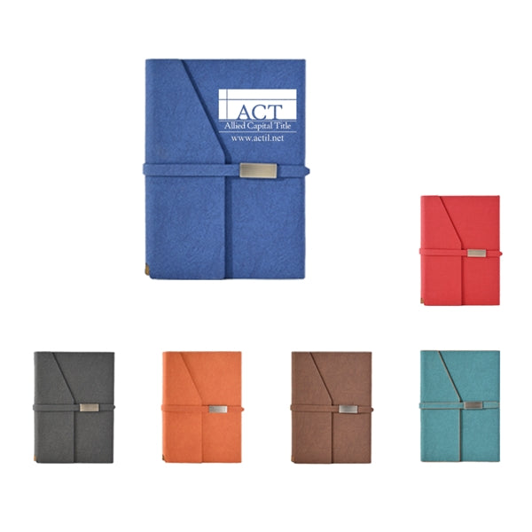 Classic PU Leather Soft Hardcover 5 1/2" W x 8" H Notebook