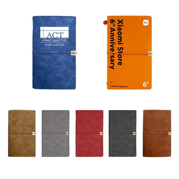 Classic PU Leather Soft Hardcover 5" W x 8" H Notebook