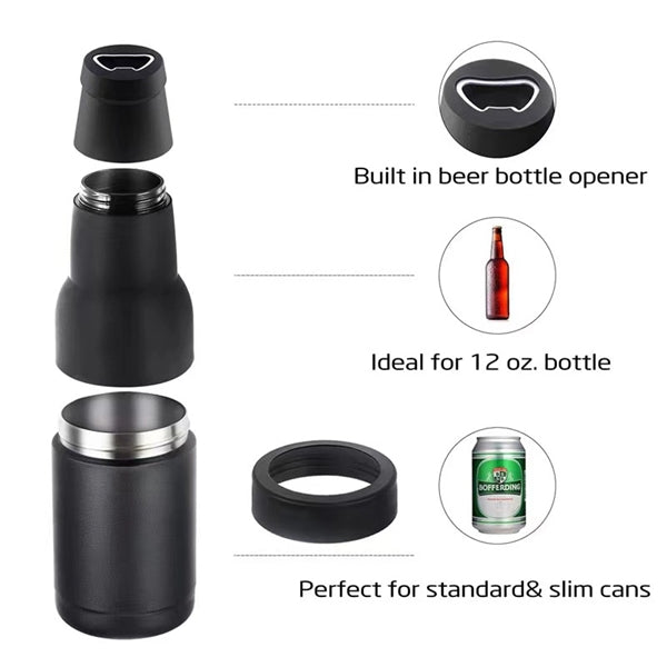 Stainless Steel Beer Can With Opener