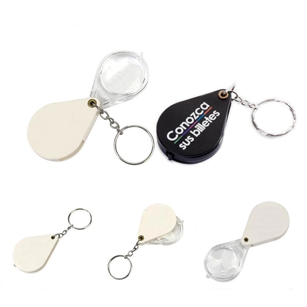 Foldable ABS Magnifier with Keychain