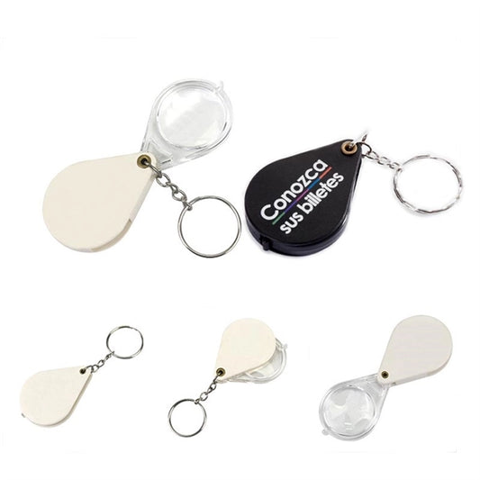 Foldable ABS Magnifier with Keychain
