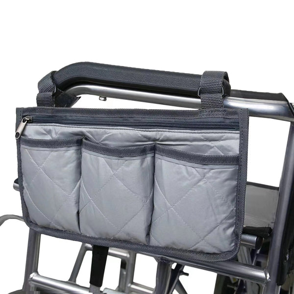 Wheelchair Armrest Storage Bag With Reflective Strip