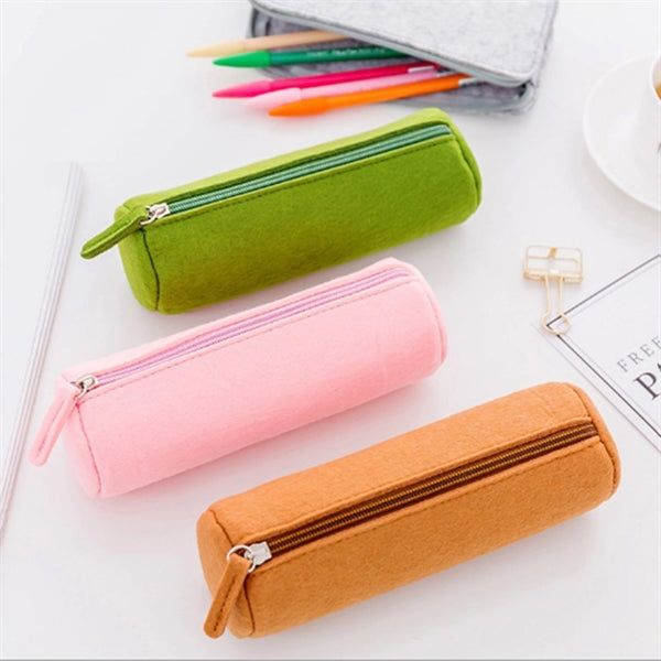 Felt Plush Cloth Stationery Bag Pencil Box Case Pouch