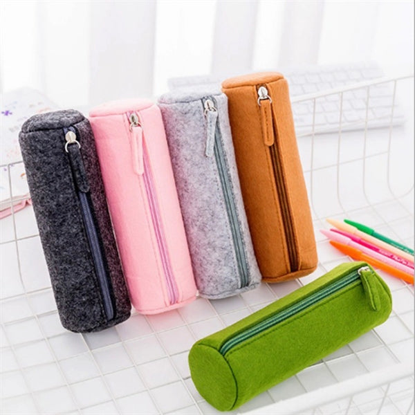 Felt Plush Cloth Stationery Bag Pencil Box Case Pouch