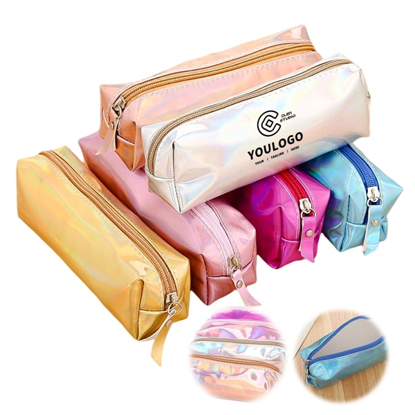 Laser Gradient PU Stationery Bag Pencil Case