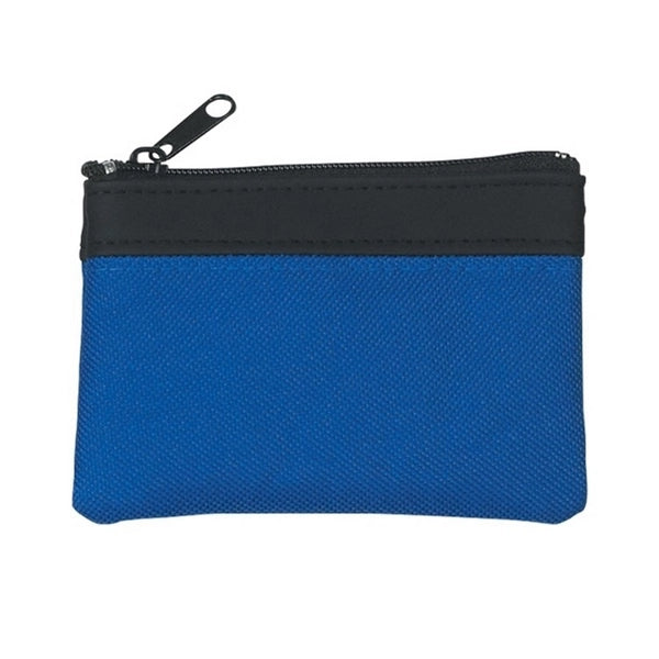 Zippered Two-Tone Coin Pouch