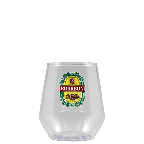 12 oz Clear Plastic Stemless Glass - Digital