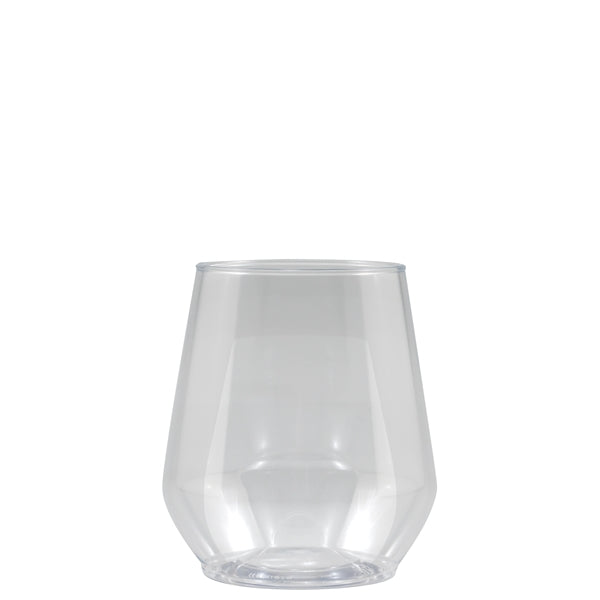 12 oz Clear Plastic Stemless Glass - Digital