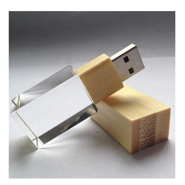 4GB Crystal Wood Swivel USB Flash Drive