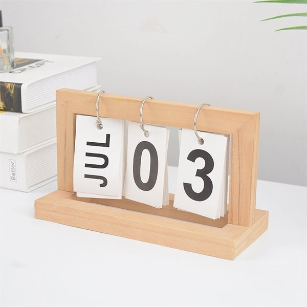 Wooden Frame Vintage 2023 Desk Calendar