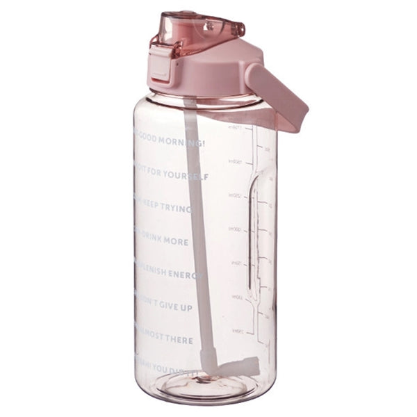 64Oz Sport Water Bottle With Handle Time Measurement