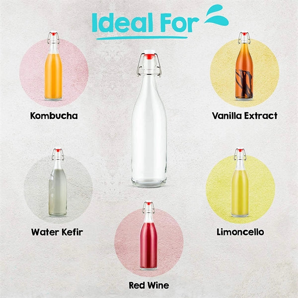 Glass Bottle with Stopper Caps