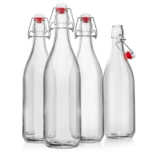 Glass Bottle with Stopper Caps