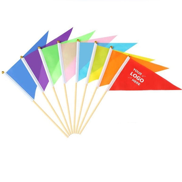 Solid Color Triangle Small Flag