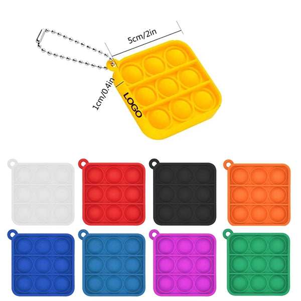 Mini Push It Pop Fidget Toy Key Chain