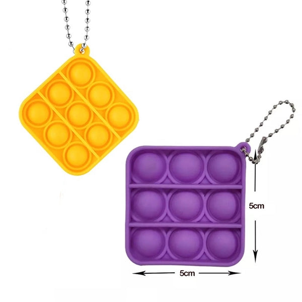 Mini Push It Pop Fidget Toy Key Chain