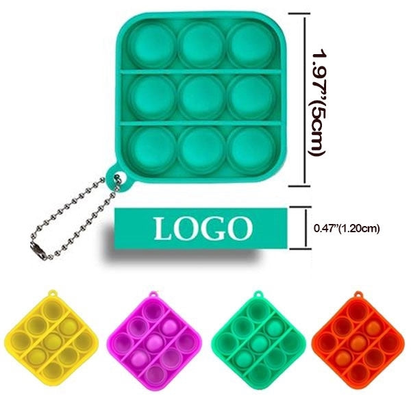 Mini Push It Pop Fidget Toy Key Chain