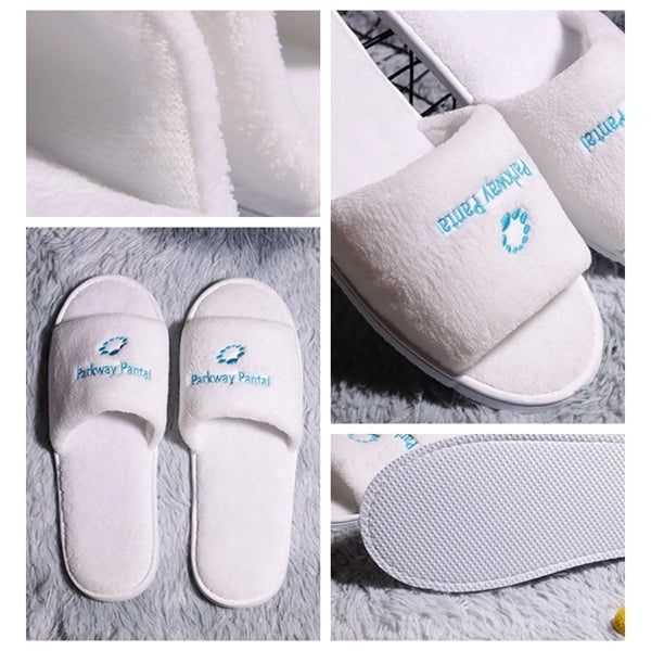 Open Toe Coral Fleece Slippers