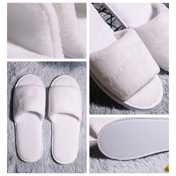 Open Toe Coral Fleece Slippers