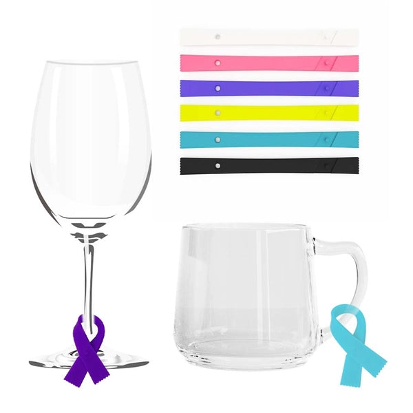 Scarf Wine Glass Logo Label