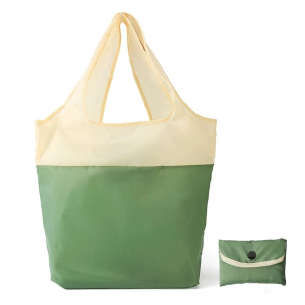 Two-tone foldable tote bag