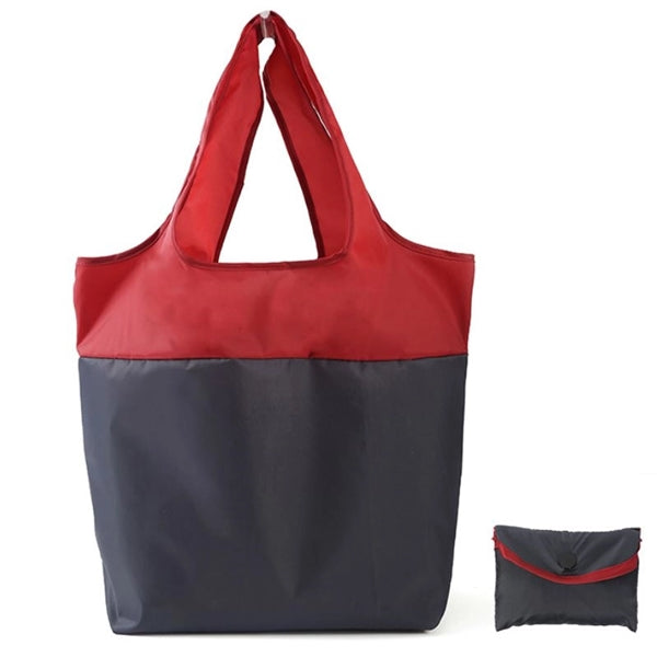 Two-tone foldable tote bag