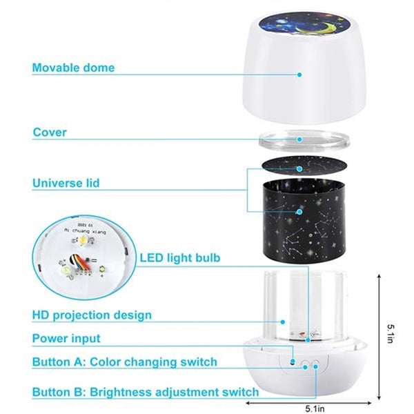 Multifunctional Star Projector Lamp Night Light