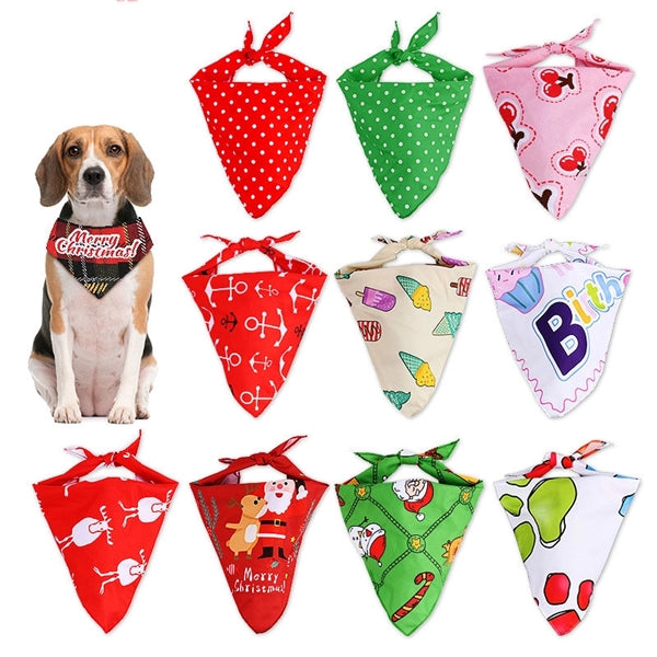 Polyester Tringle Pet Bandana Bib Scarf