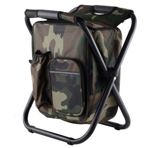 Foldable Chair with Cooler Backpack Bag