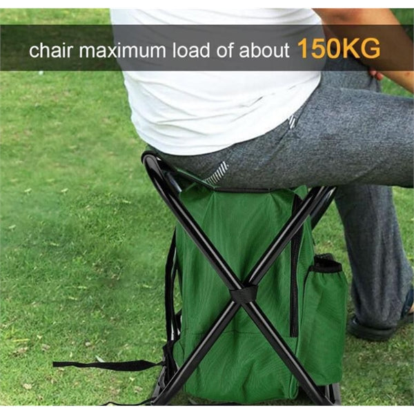 Foldable Chair with Cooler Backpack Bag