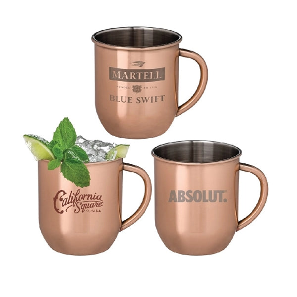 Copper Plated Mule Stainless Steel Mug, 17 oz.