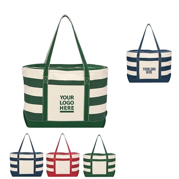 Cotton Canvas Nautical Tote Bag
