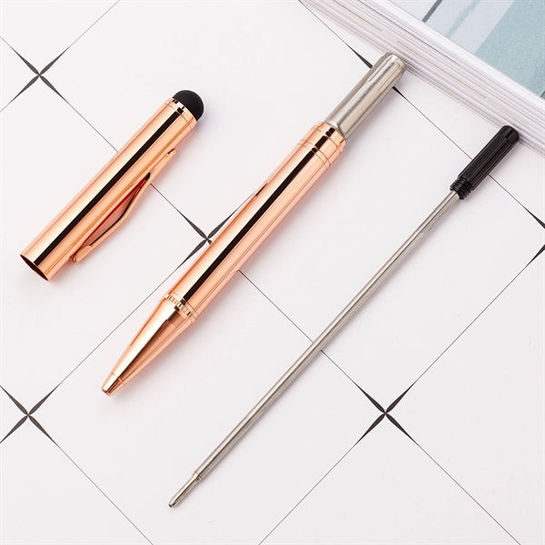 2 In 1 Rose Gold Stylus Touch Pen