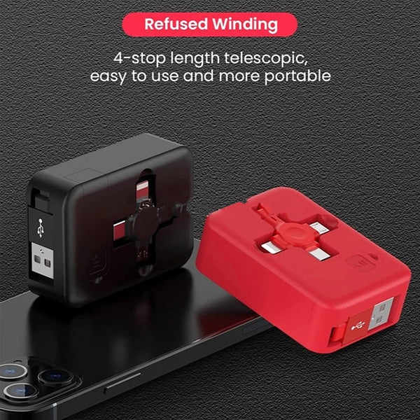 3 In 1 Retractable Fast Charging Cable