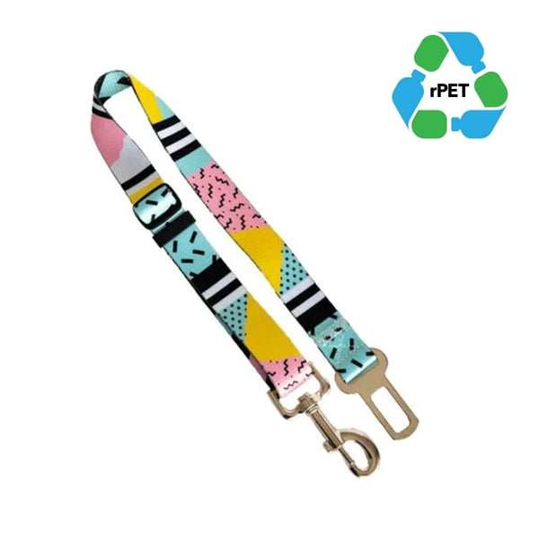 1"x24" rPET Adjustable Pet Safety Sublimation Seatbelt Leash