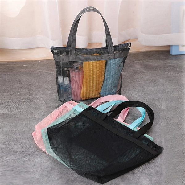 Portable Mesh Beach Tote Bag
