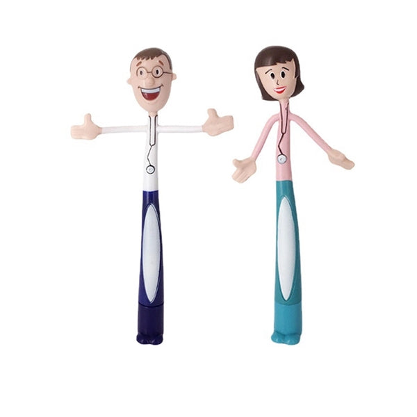 Cartoon Doctor Bendable Ballpoint Pen