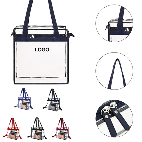 Sturdy Durable Clear PVC Tote Shopping Bag