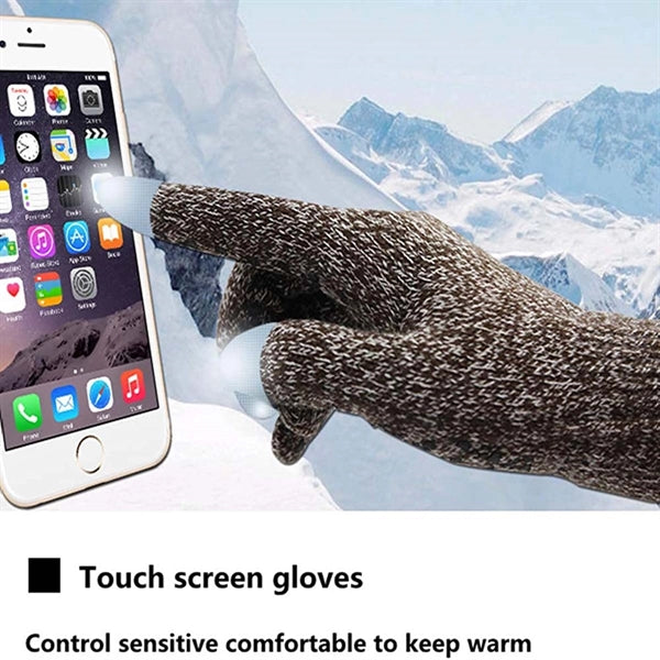 3Pieces Unisex Winter Hat Scarf Gloves Set