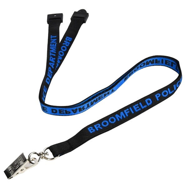 1/2" Woven Lanyards w/ Safety Breakaway